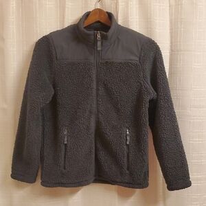32° Heat Jacket Boys Size Large 14 / 16 Grey Cozy Gray Sherpa Fleece Jacket Zip